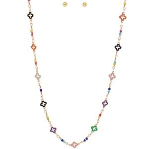 Open Clover Station Necklace